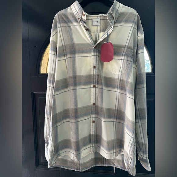 Men's ROWM Plaid Shirt NWT - Picture 2 of 4
